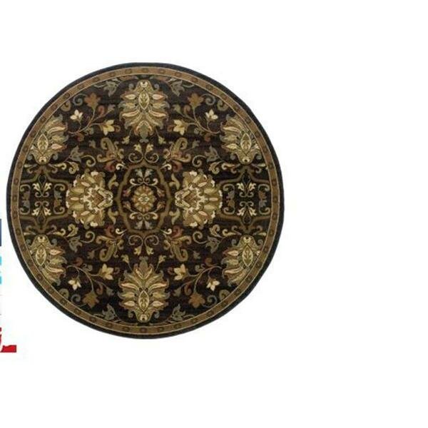 Area Rugs, Hudson 042G1 8' Round Round - Brown/ Beige-Polypropylene, Sphinx By Oriental Weavers, Mfr#: H042G1235RDST